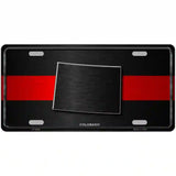 Colorado Thin Red Line Metal Novelty License Plate 24" x 12" (LLP)