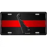 Delaware Thin Red Line Metal Novelty License Plate 24" x 12" (LLP)