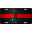 Idaho Thin Red Line Metal Novelty License Plate 24" x 12" (LLP)