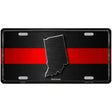 Indiana Thin Red Line Metal Novelty License Plate 24" x 12" (LLP)