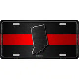 Indiana Thin Red Line Metal Novelty License Plate 24" x 12" (LLP)