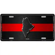 Maine Thin Red Line Metal Novelty License Plate 24" x 12" (LLP)