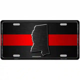 Mississippi Thin Red Line Metal Novelty License Plate 24" x 12" (LLP)