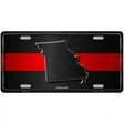 Missouri Thin Red Line Metal Novelty License Plate 24" x 12" (LLP)