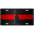 New Hampshire Thin Red Line Metal Novelty License Plate 24" x 12" (LLP)