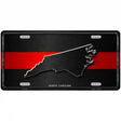 North Carolina Thin Red Line Metal Novelty License Plate 24" x 12" (LLP)