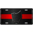 Ohio Thin Red Line Metal Novelty License Plate 24" x 12" (LLP)