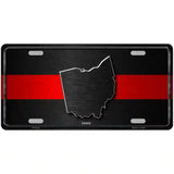 Ohio Thin Red Line Metal Novelty License Plate 24" x 12" (LLP)