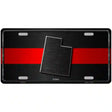 Utah Thin Red Line Metal Novelty License Plate 24" x 12" (LLP)