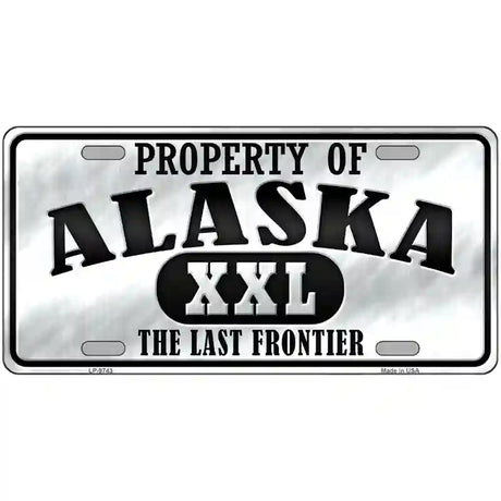 Property Of Alaska Novelty Metal License Plate 24" x 12" (LLP)