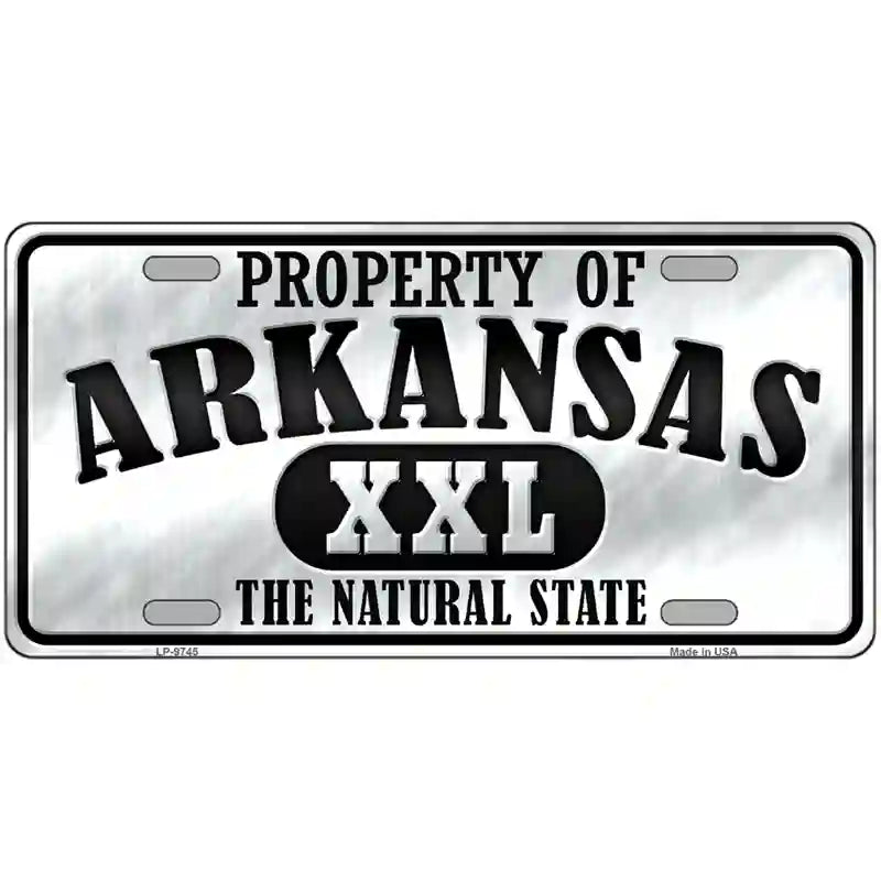 Property Of Arkansas Novelty Metal License Plate 24" x 12" (LLP)