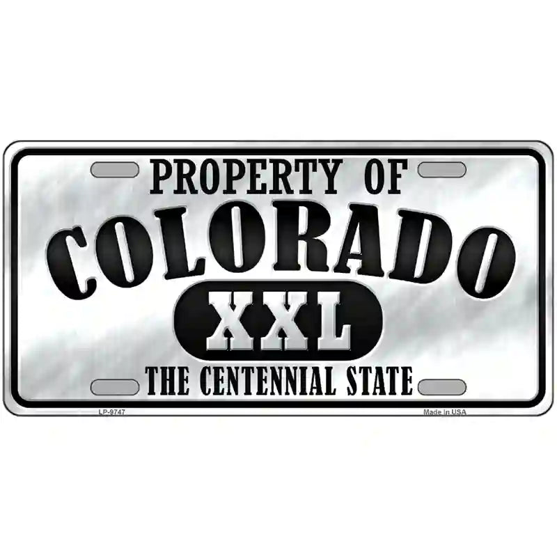 Property Of Colorado Novelty Metal License Plate 24" x 12" (LLP)