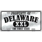 Property Of Delaware Novelty Metal License Plate 24" x 12" (LLP)