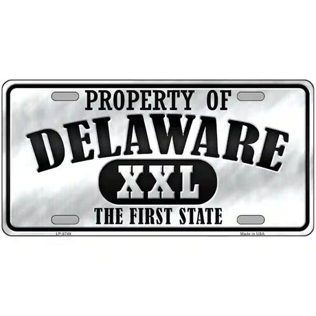 Property Of Delaware Novelty Metal License Plate 24" x 12" (LLP)