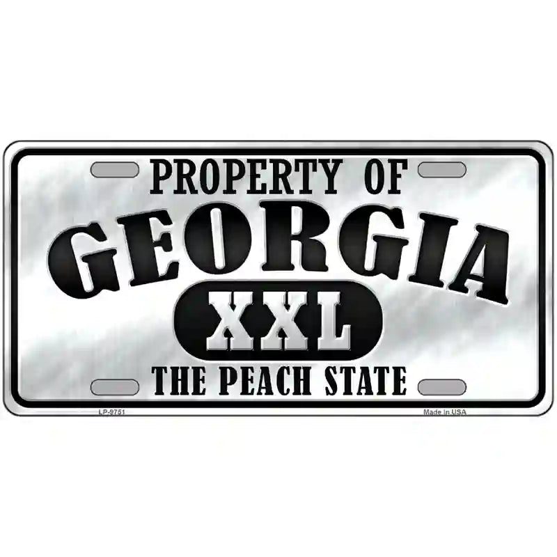 Property Of Georgia Novelty Metal License Plate 24" x 12" (LLP)