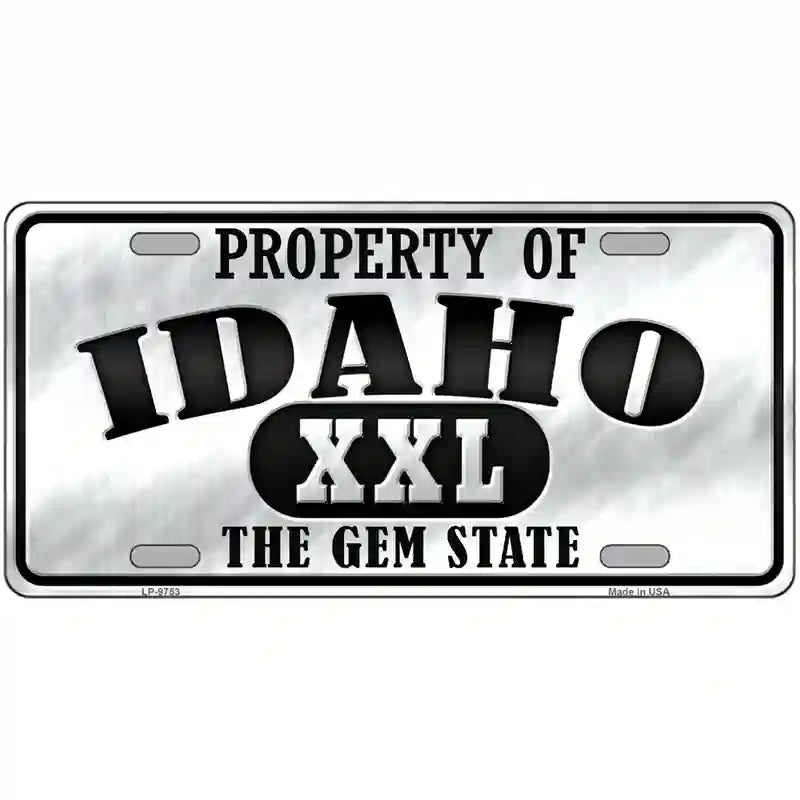 Property Of Idaho Novelty Metal License Plate 24" x 12" (LLP)