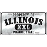 Property Of Illinois Novelty Metal License Plate 24" x 12" (LLP)