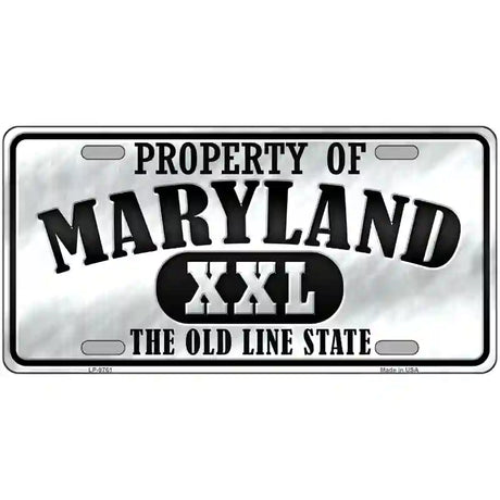 Property Of Maryland Novelty Metal License Plate 24" x 12" (LLP)