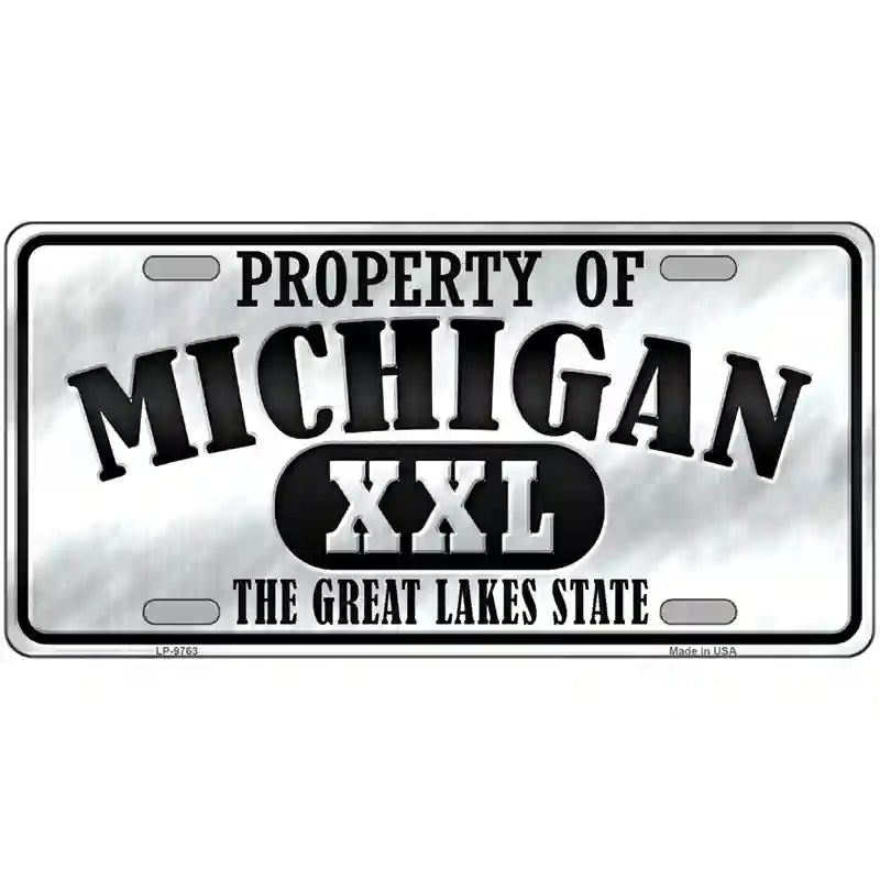 Property Of Michigan Novelty Metal License Plate 24" x 12" (LLP)