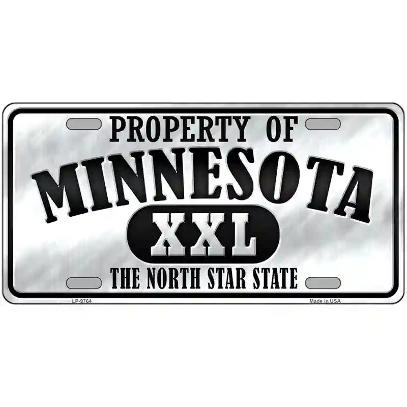 Property Of Minnesota Novelty Metal License Plate 24" x 12" (LLP)