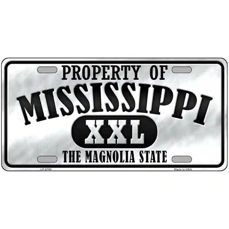 Property Of Mississippi Novelty Metal License Plate 24" x 12" (LLP)