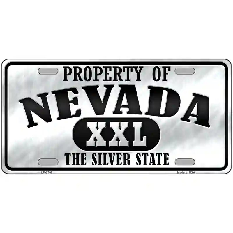 Property Of Nevada Novelty Metal License Plate 24" x 12" (LLP)