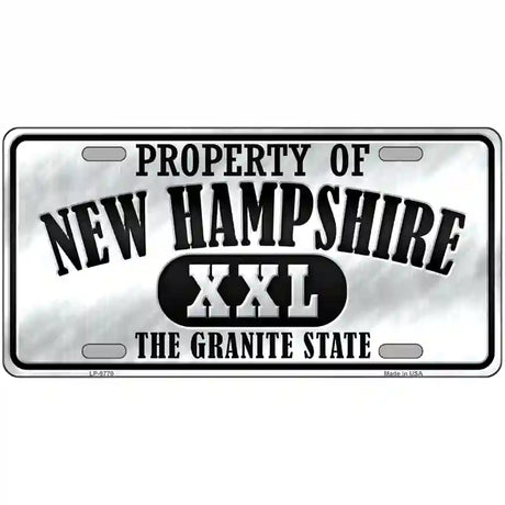 Property Of New Hampshire Novelty Metal License Plate 24" x 12" (LLP)