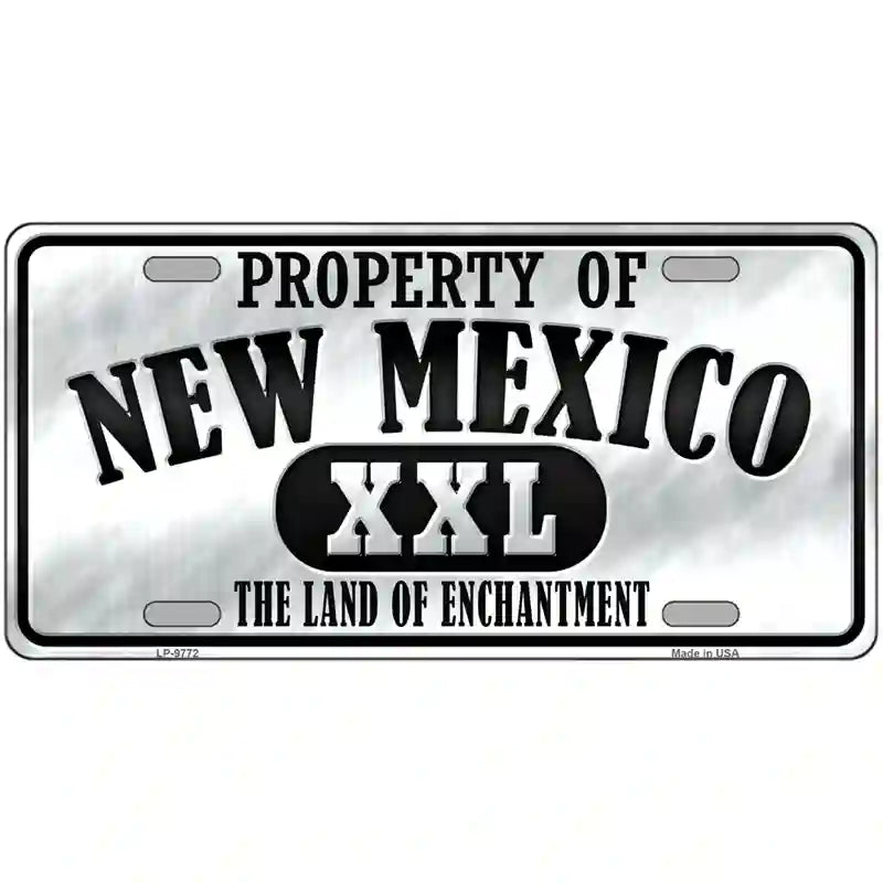 Property Of New Mexico Novelty Metal License Plate 24" x 12" (LLP)