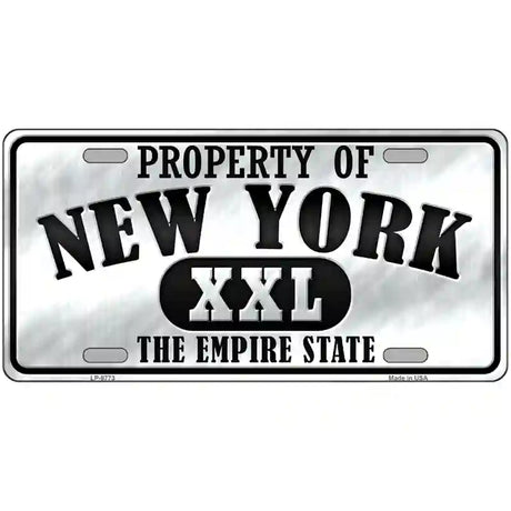 Property Of New York Novelty Metal License Plate 24" x 12" (LLP)