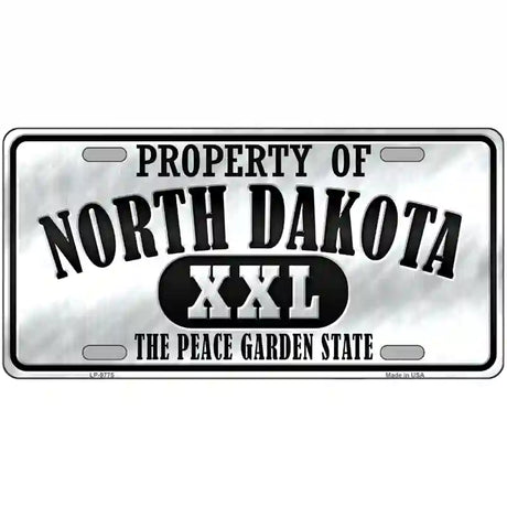 Property Of North Dakota Novelty Metal License Plate 24" x 12" (LLP)