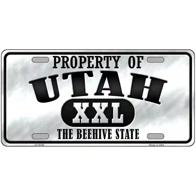 Property Of Utah Novelty Metal License Plate 24" x 12" (LLP)