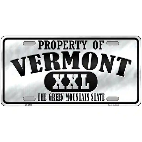 Property Of Vermont Novelty Metal License Plate 24" x 12" (LLP)