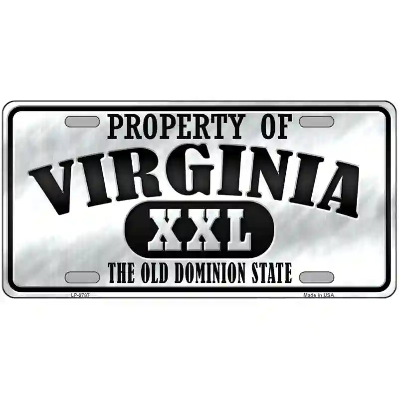 Property Of Virginia Novelty Metal License Plate 24" x 12" (LLP)