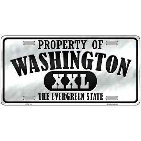 Property Of Washington Novelty Metal License Plate 24" x 12" (LLP)