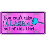 Alaska Girl Novelty Metal License Plate 24" x 12" (LLP)