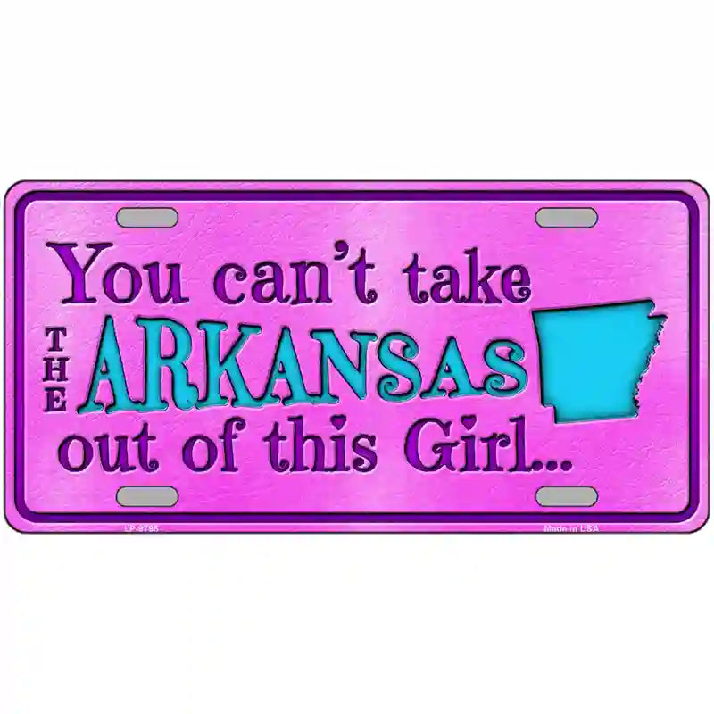 Arkansas Girl Novelty Metal License Plate 24" x 12" (LLP)