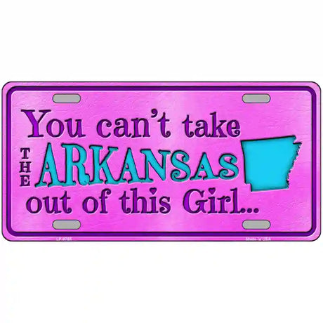 Arkansas Girl Novelty Metal License Plate 24" x 12" (LLP)