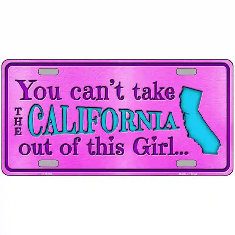 California Girl Novelty Metal License Plate 24" x 12" (LLP)