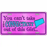 Connecticut Girl Novelty Metal License Plate 24" x 12" (LLP)