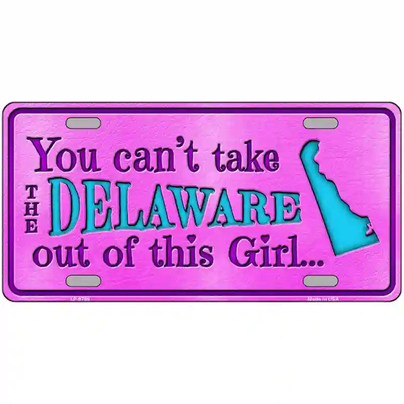 Delaware Girl Novelty Metal License Plate 24" x 12" (LLP)