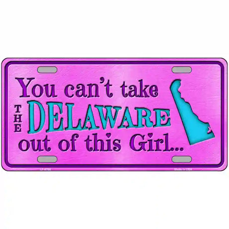 Delaware Girl Novelty Metal License Plate 24" x 12" (LLP)