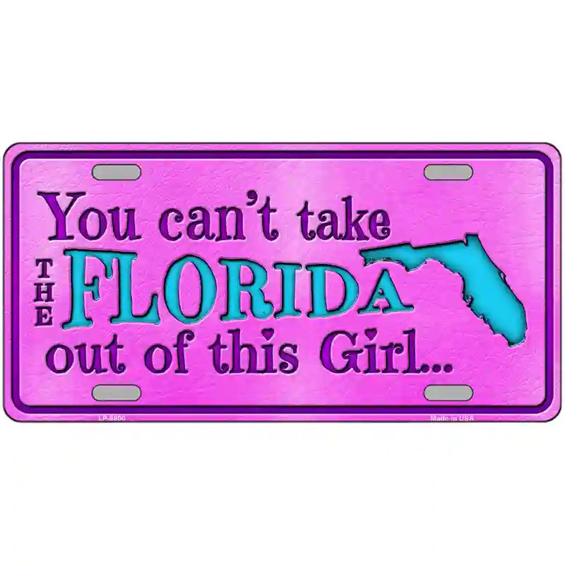 Florida Girl Novelty Metal License Plate 24" x 12" (LLP)