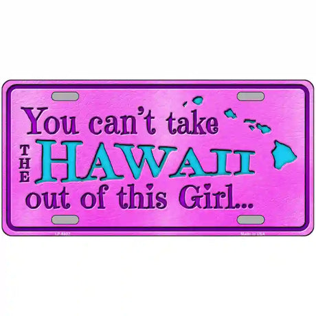 Hawaii Girl Novelty Metal License Plate 24" x 12" (LLP)