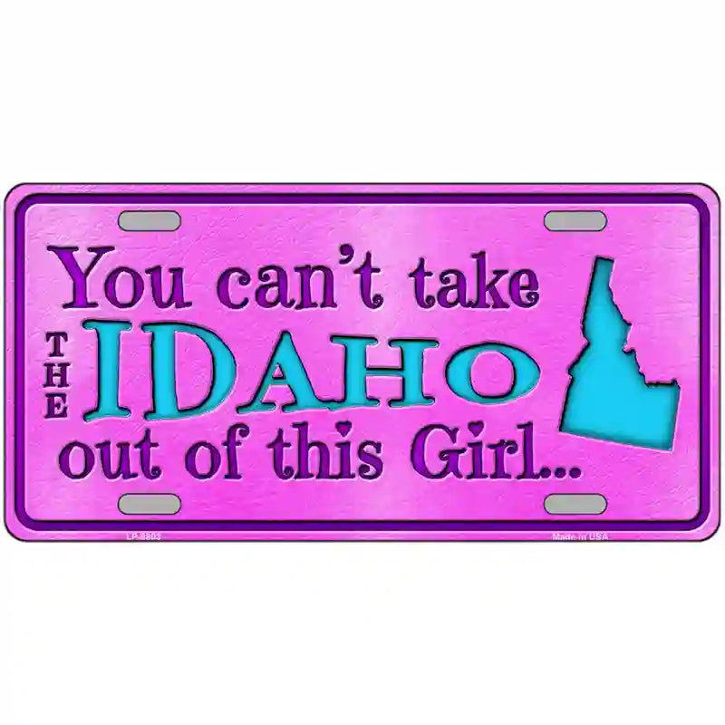 Idaho Girl Novelty Metal License Plate 24" x 12" (LLP)