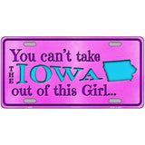 Iowa Girl Novelty Metal License Plate 24" x 12" (LLP)