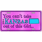 Kansas Girl Novelty Metal License Plate 24" x 12" (LLP)