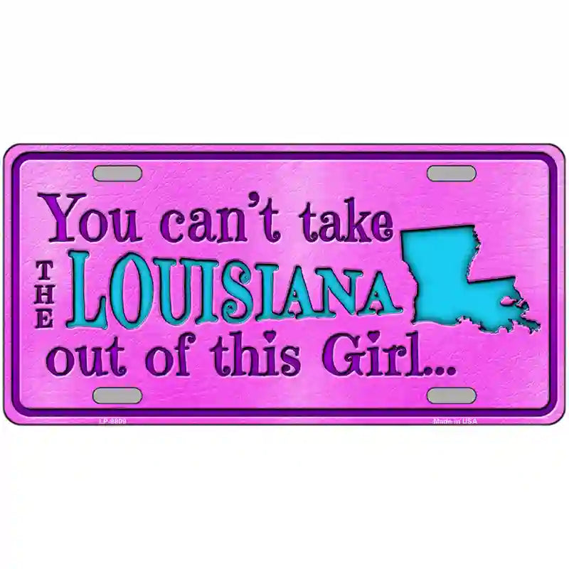 Louisiana Girl Novelty Metal License Plate 24" x 12" (LLP)