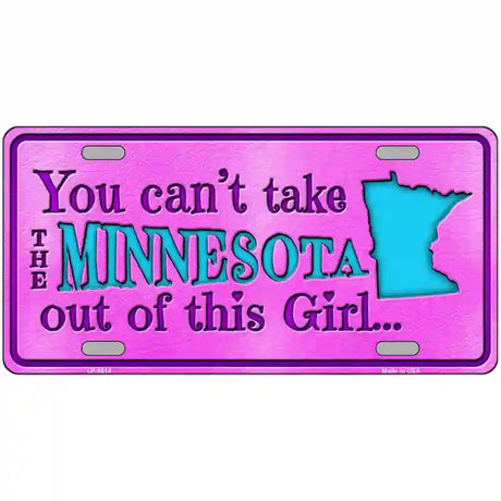 Minnesota Girl Novelty Metal License Plate 24" x 12" (LLP)