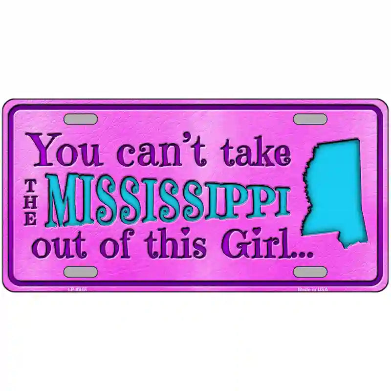 Mississippi Girl Novelty Metal License Plate 24" x 12" (LLP)