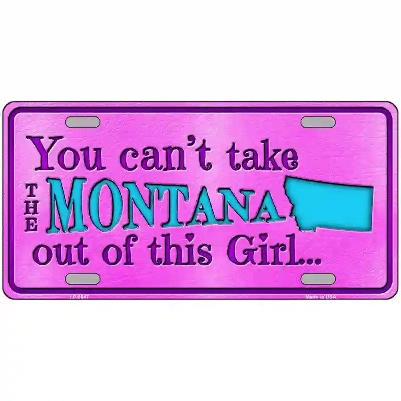 Montana Girl Novelty Metal License Plate 24" x 12" (LLP)